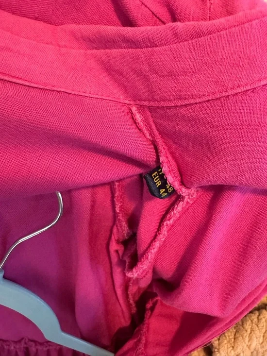 Piombo Bright Fuchsia Tiered Button-Front Midi Dress - Picture 5 of 5